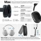 Audífonos Bluetooth P9 Plus Max – Negro