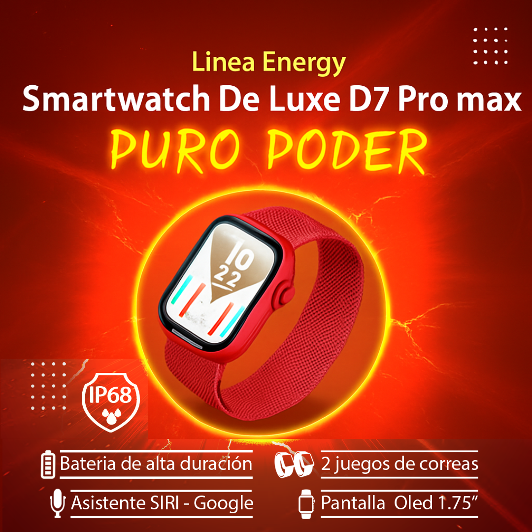 Smartwatch Rojo D7 Pro Max De Luxe