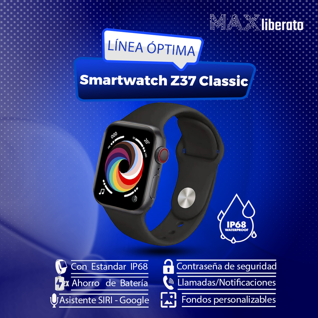 Smartwatch Negro Z37 Classic